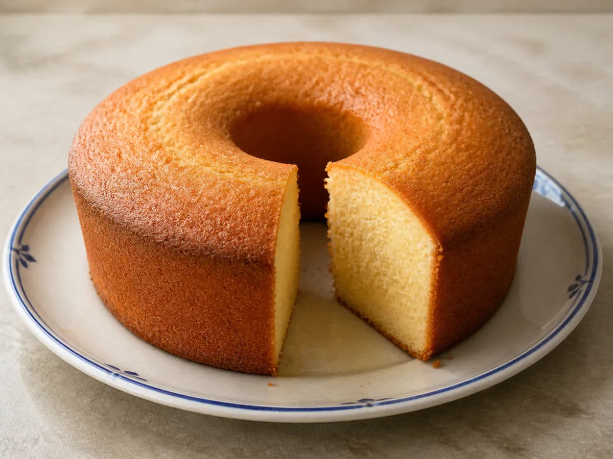 Bolo Simples de Baunilha