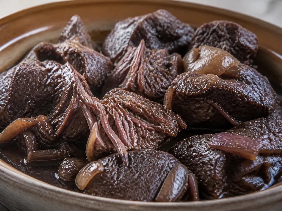 Pormenor de uma porção de Chanfana dos Senhor da Serra