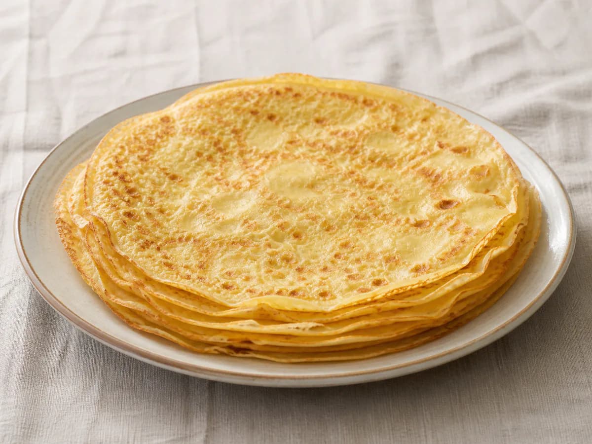 Crepes Finos com Baunilha