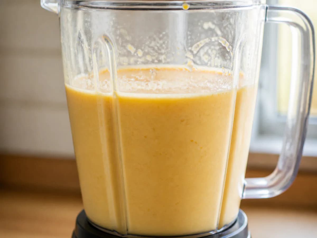 Preparação de Delícia de Pêssego Light durante a confeção