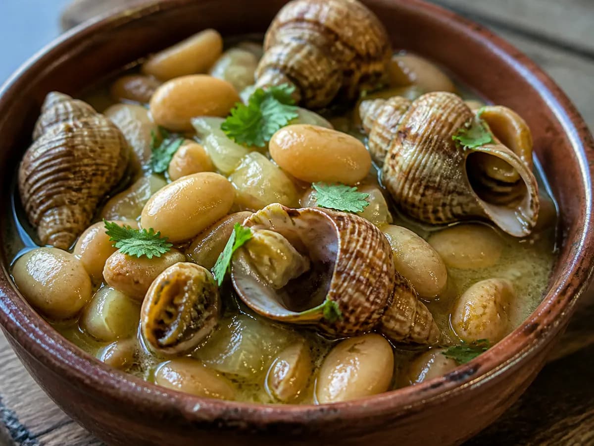 Pormenor de uma porção de Feijoada de Buzios à Moda de Sesimbra