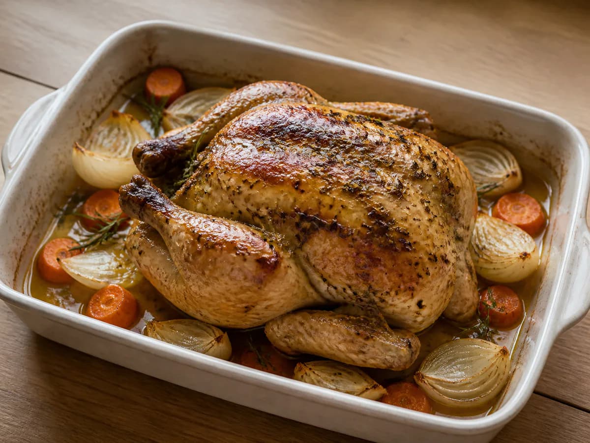 Frango Assado com Mostarda e Ervas