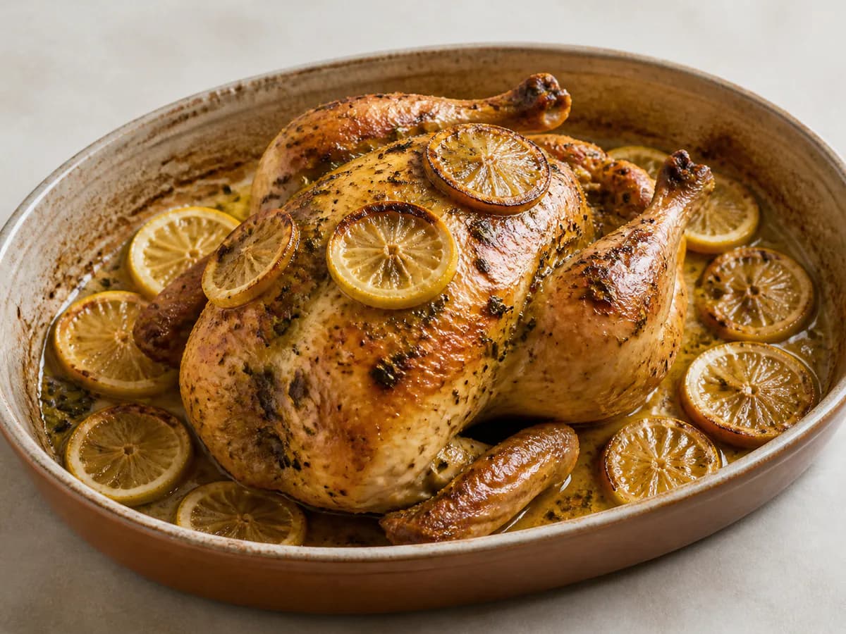 Frango Assado com Limão e Ervas