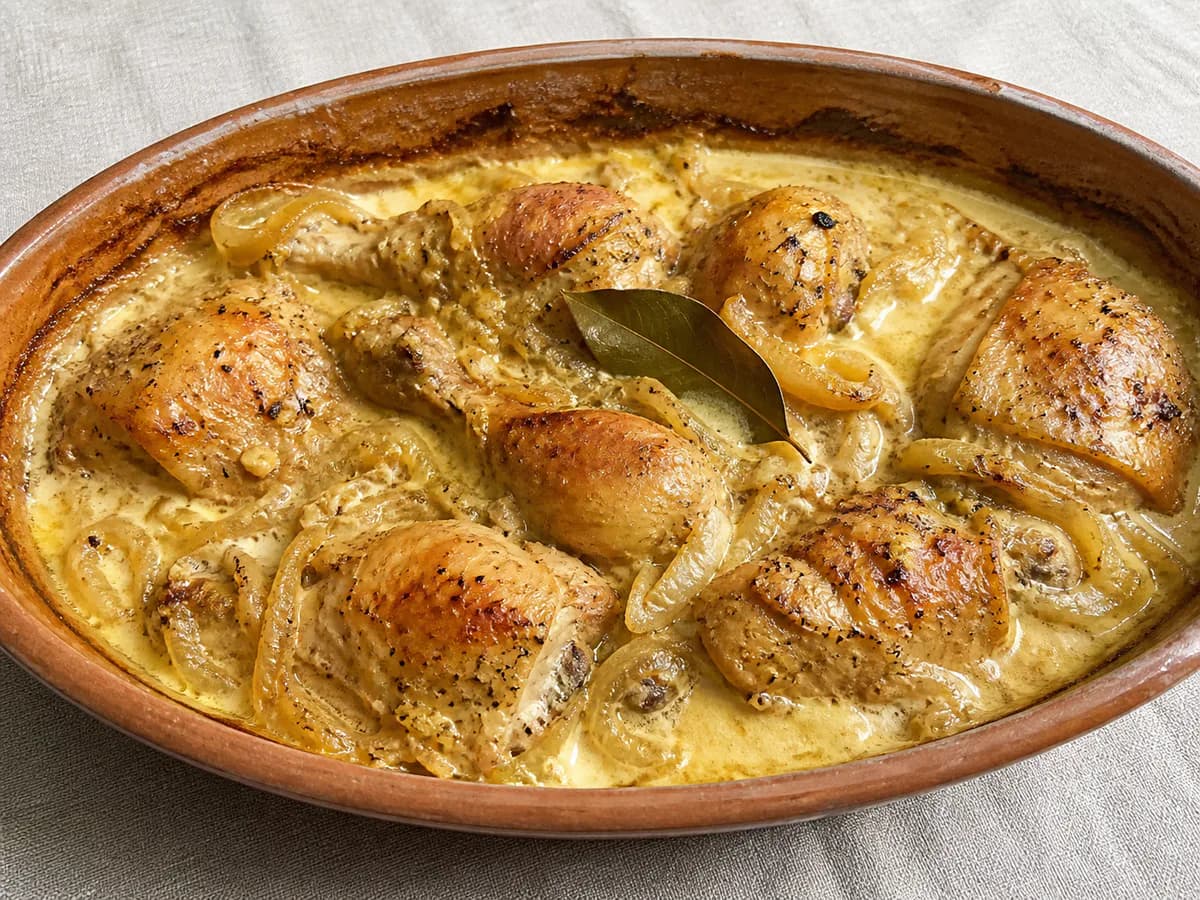 Frango com Natas no Forno