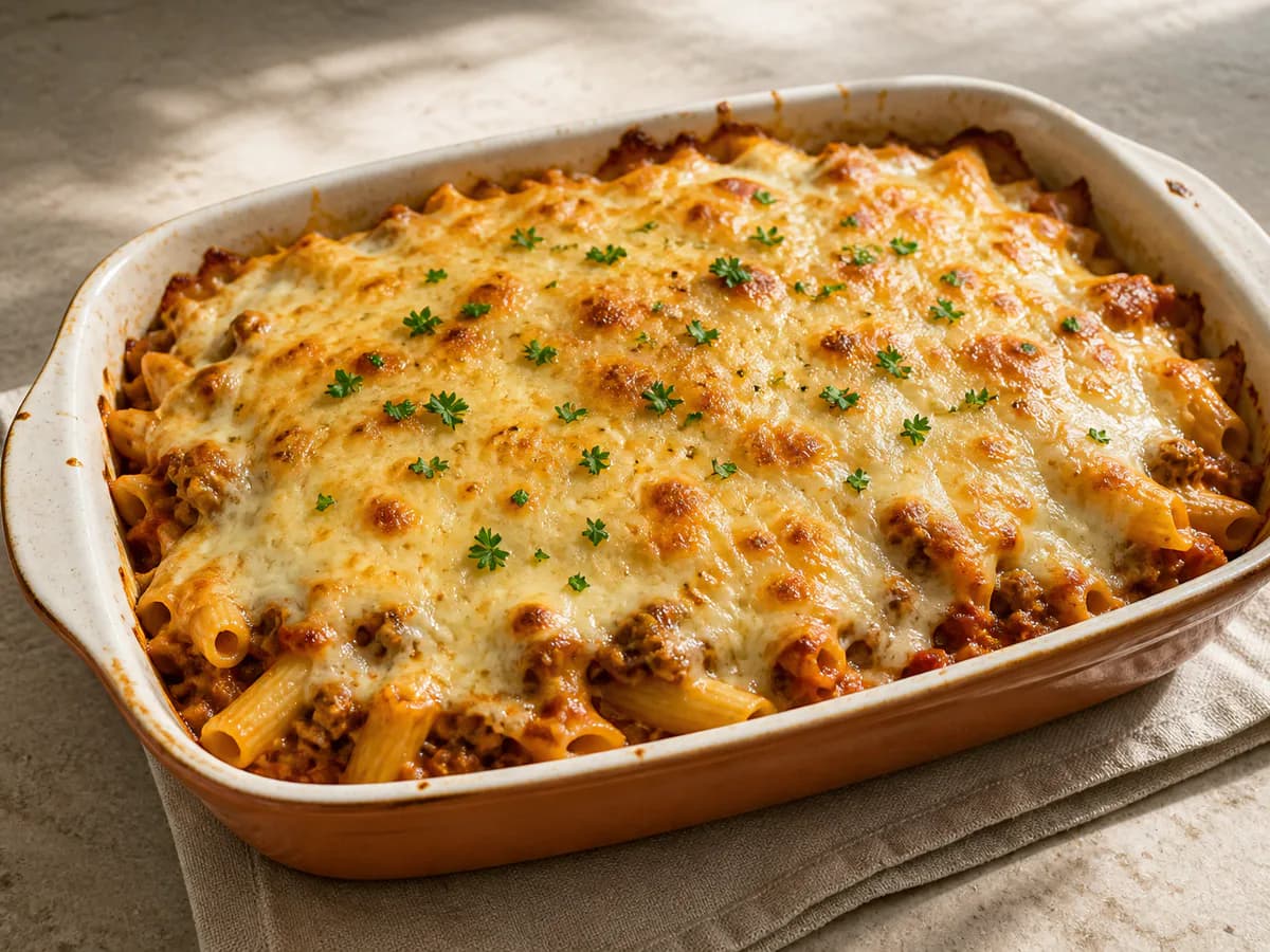 Gratinado de Massa com Carne Picada à Portuguesa