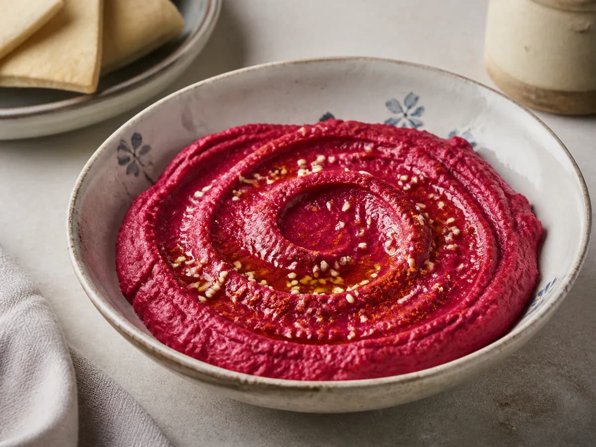 Hummus de Beterraba Assada