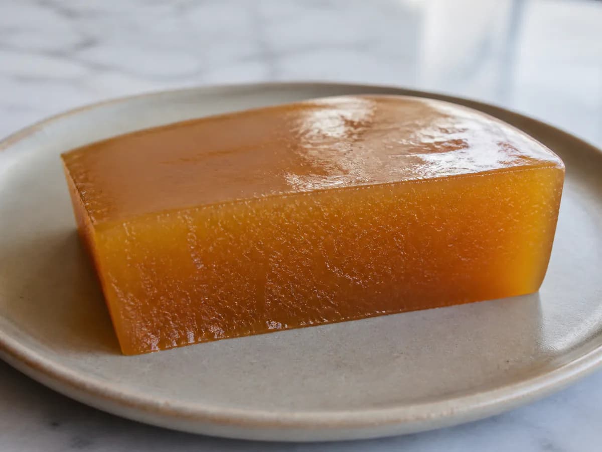 Pormenor de uma porção de Marmelada de Pêra