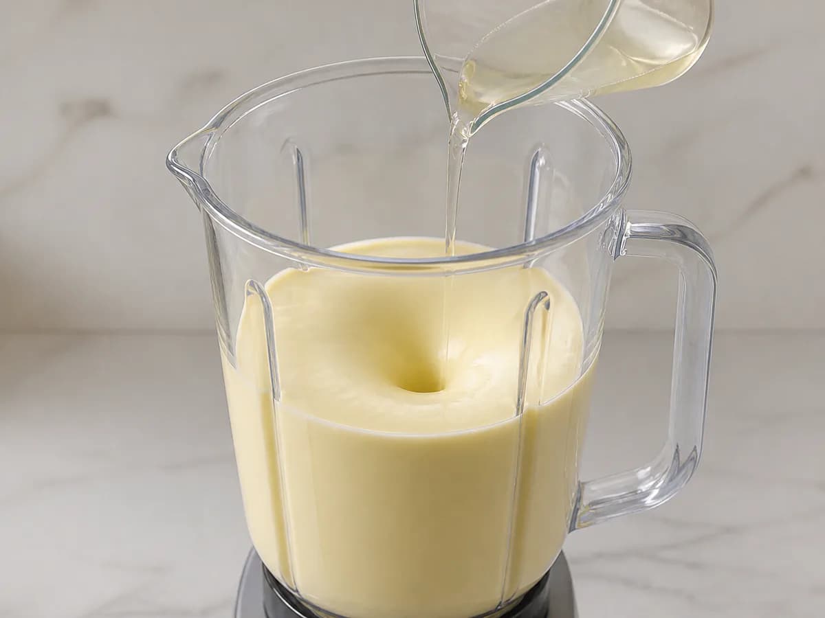 Preparação de Mousse de Maracujá Light durante a confeção