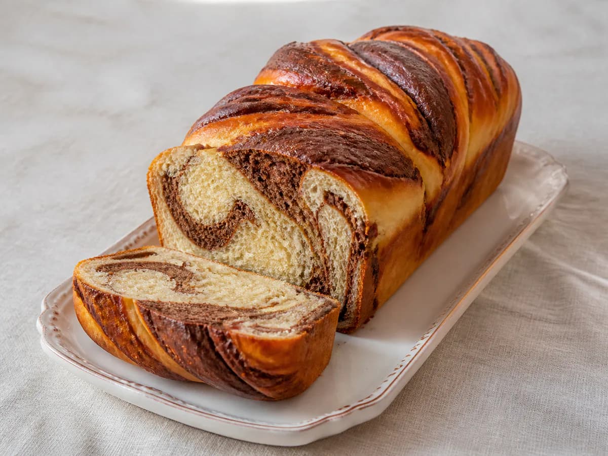 Pão Doce Marmoreado na Bimby