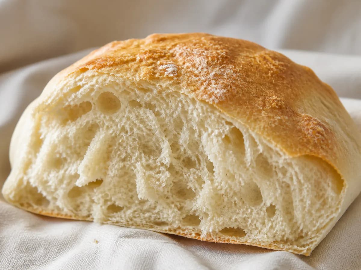 Pormenor de uma porção de Pão Lo Simples