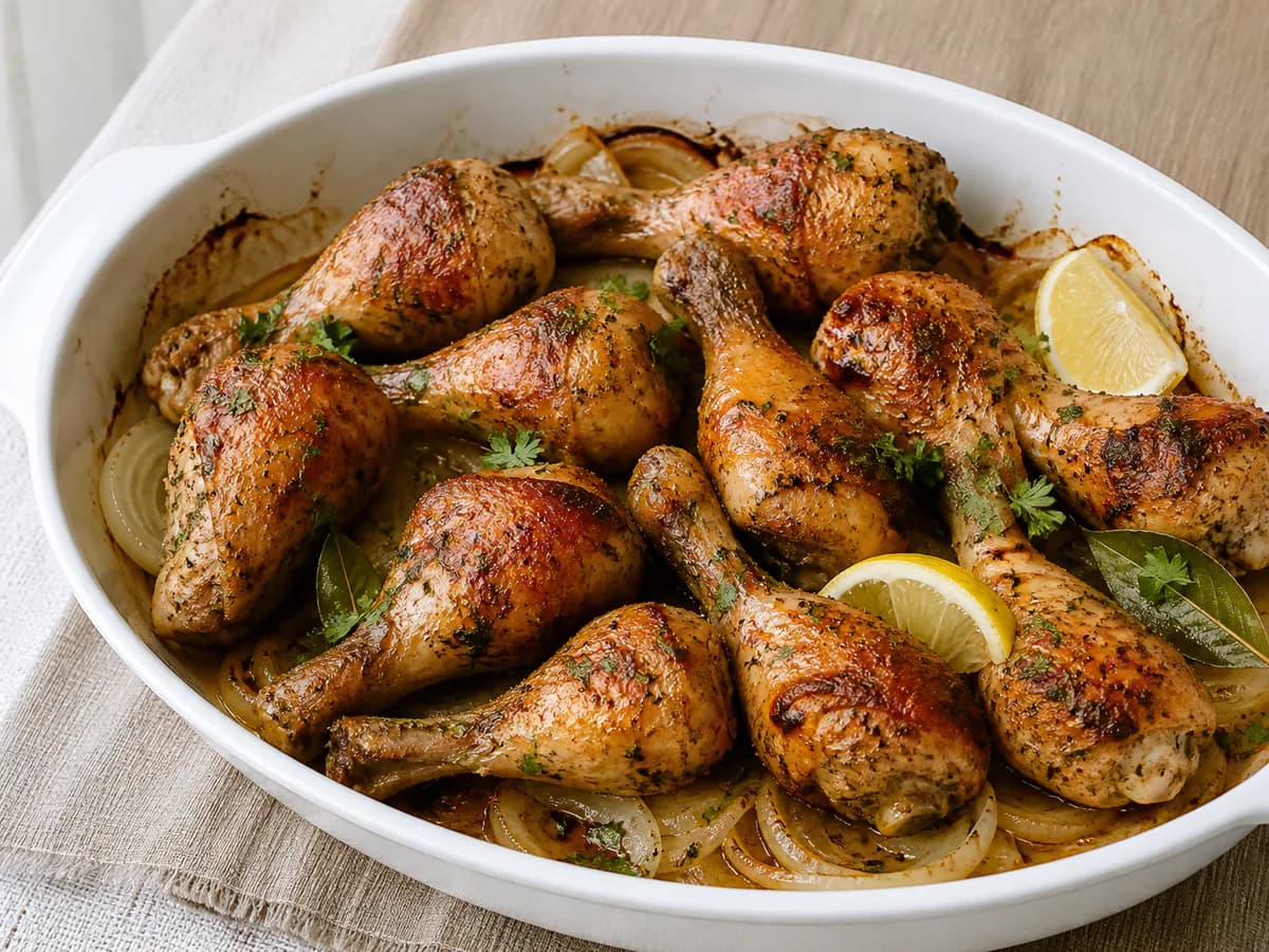 Perninhas de Frango Assadas no Forno com Ervas e Limão