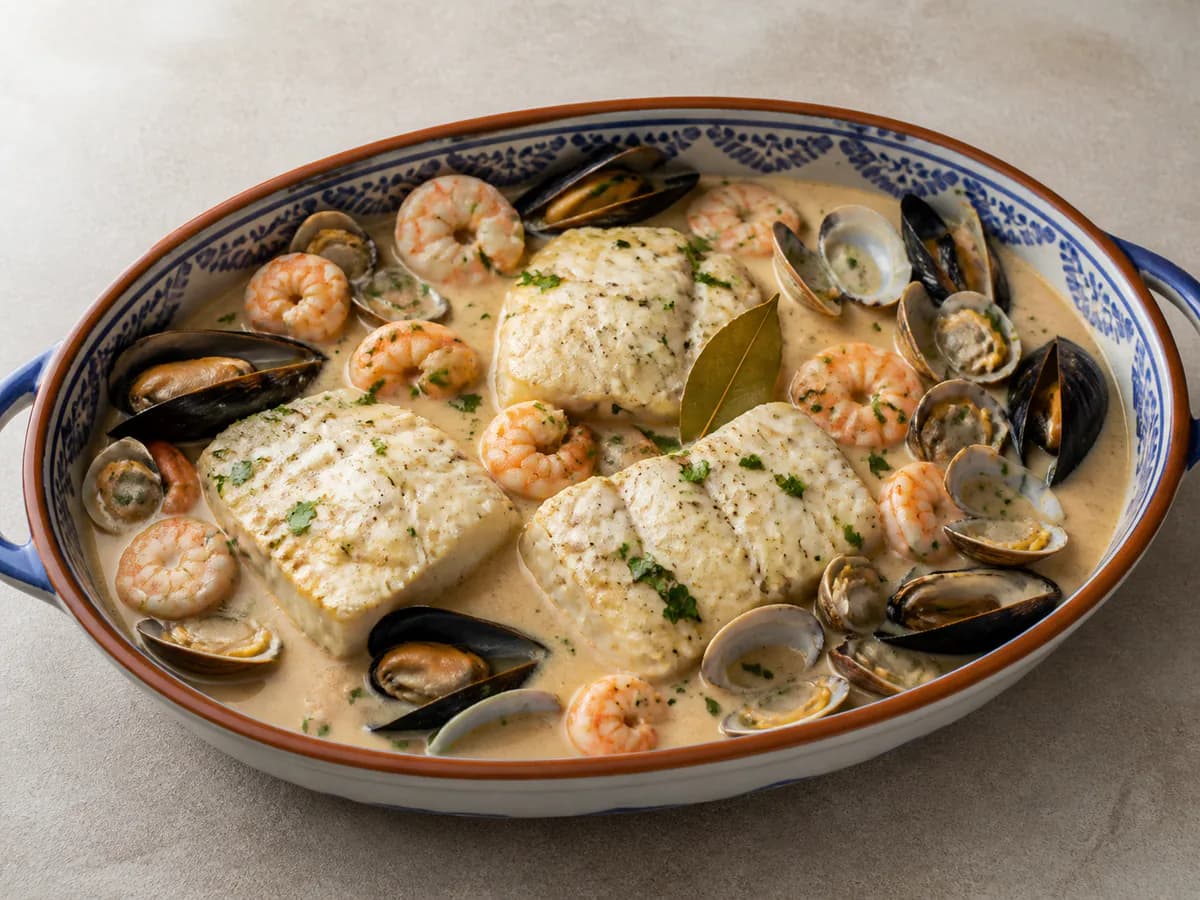 Pescada com Marisco à Moda do Chef