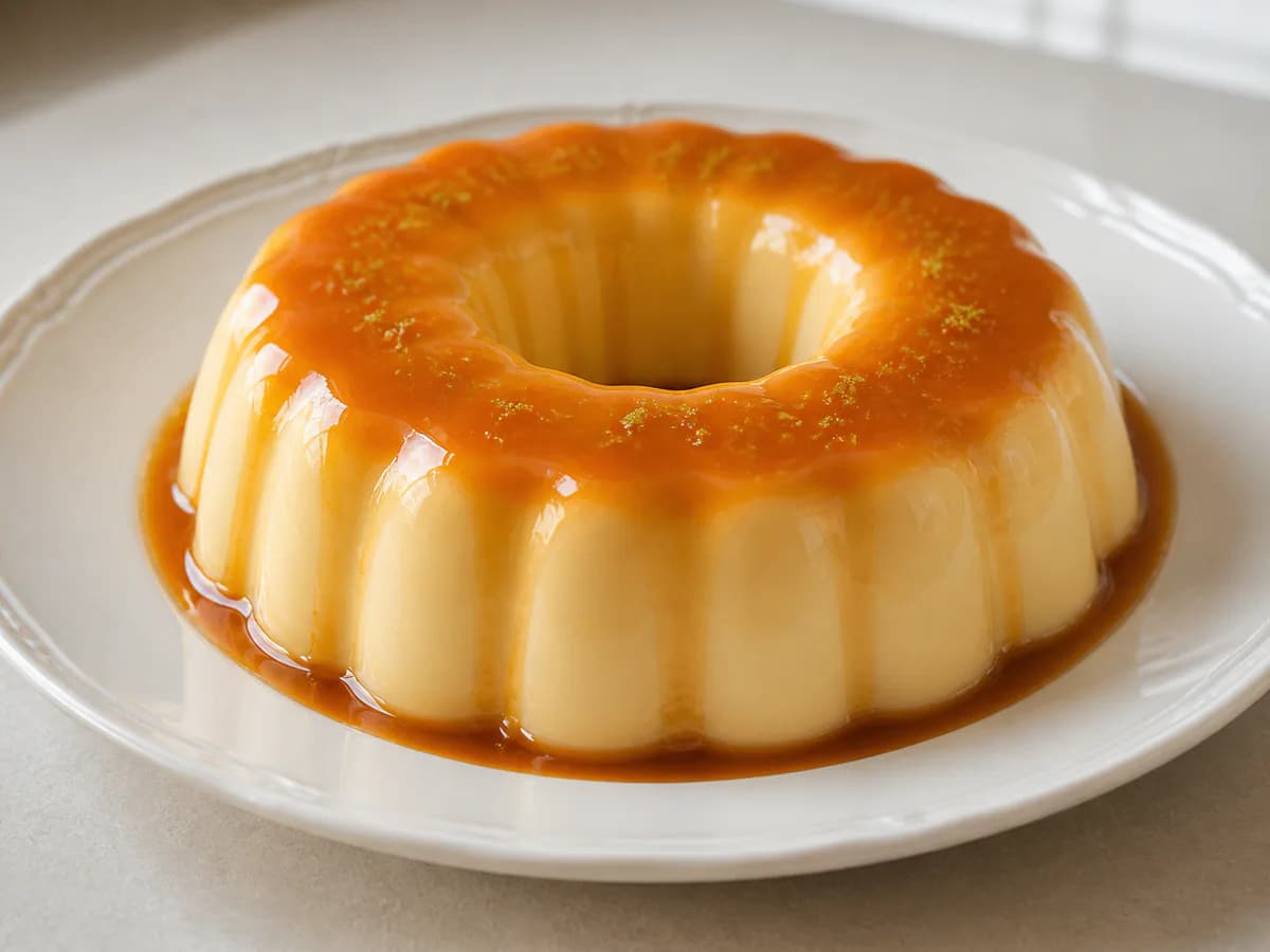 Pudim de Chocolate Branco e Lima