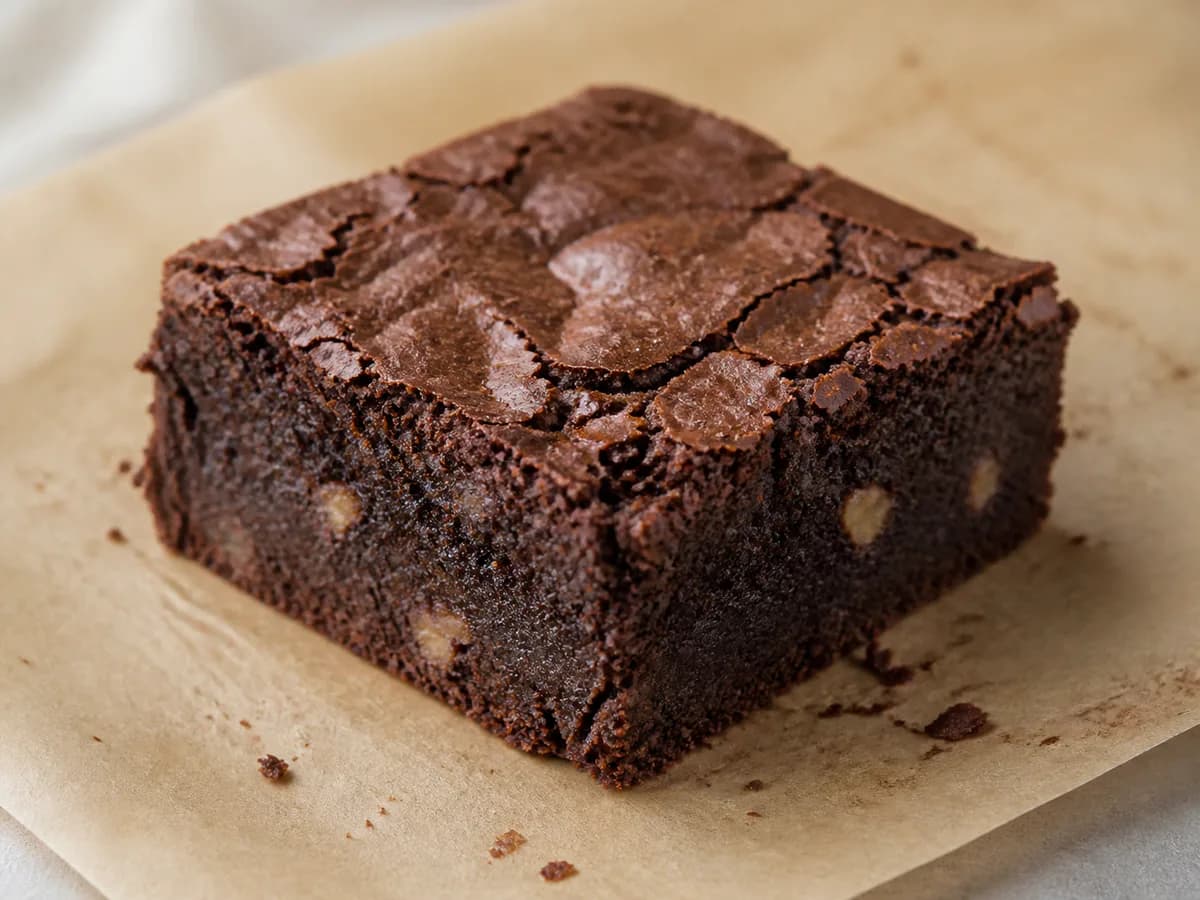 Pormenor de uma porção de Quadradinhos de Chocolate