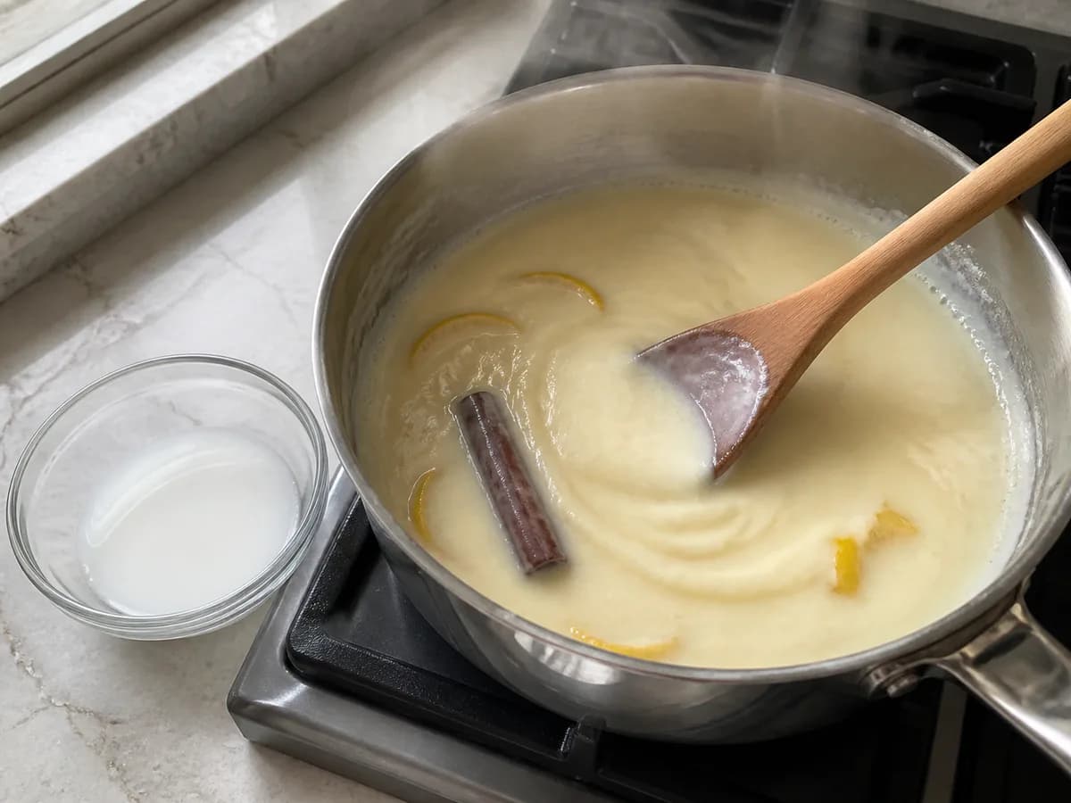 Preparação de Queijadas de Leite Cremosas durante a confeção