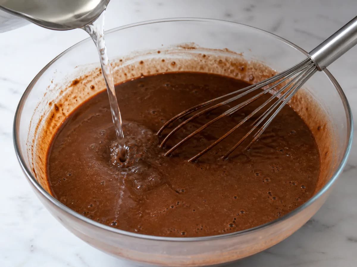 Preparação de Queques de Chocolate Fofinhos durante a confeção