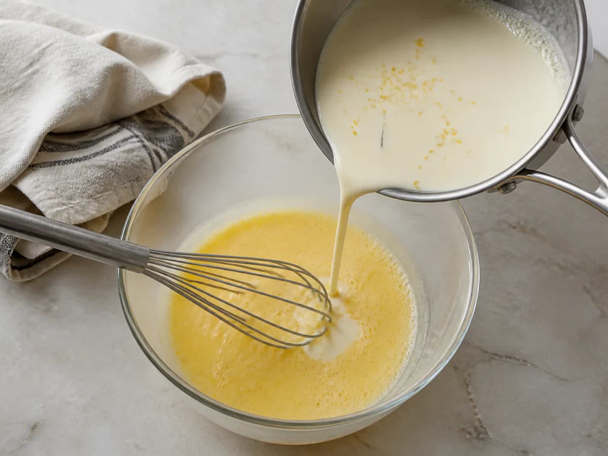 Preparação de Queques de Natas durante a confeção