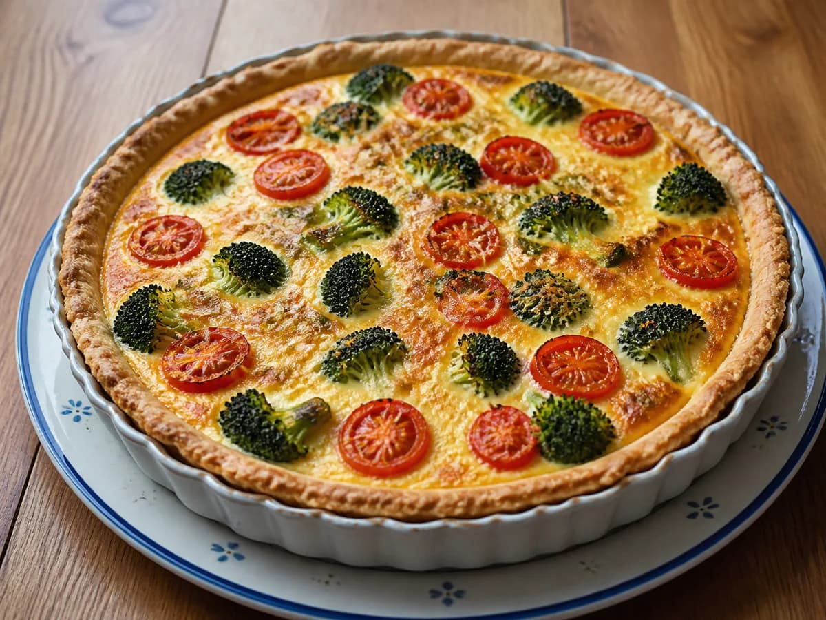 Quiche de Tomate e Brócolos