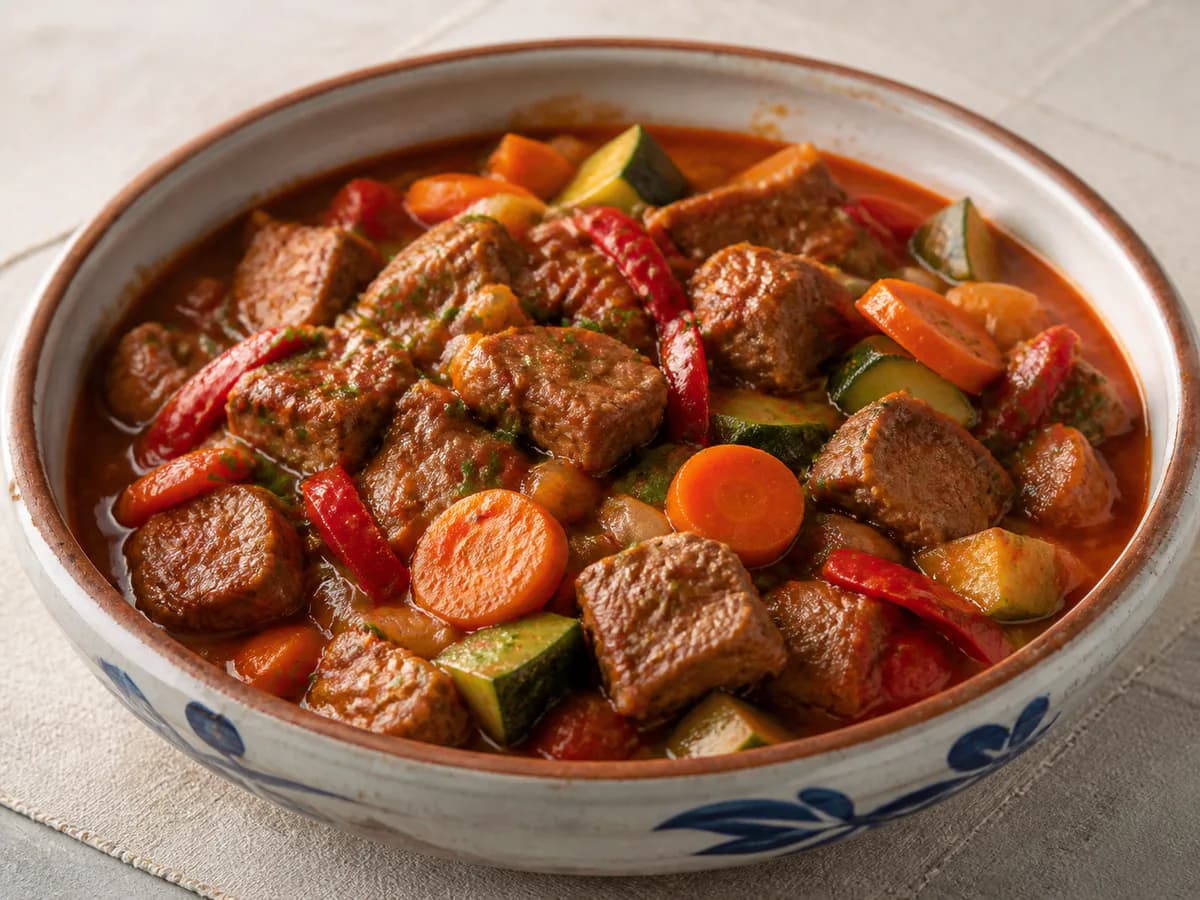 Rojões com Legumes Estufados
