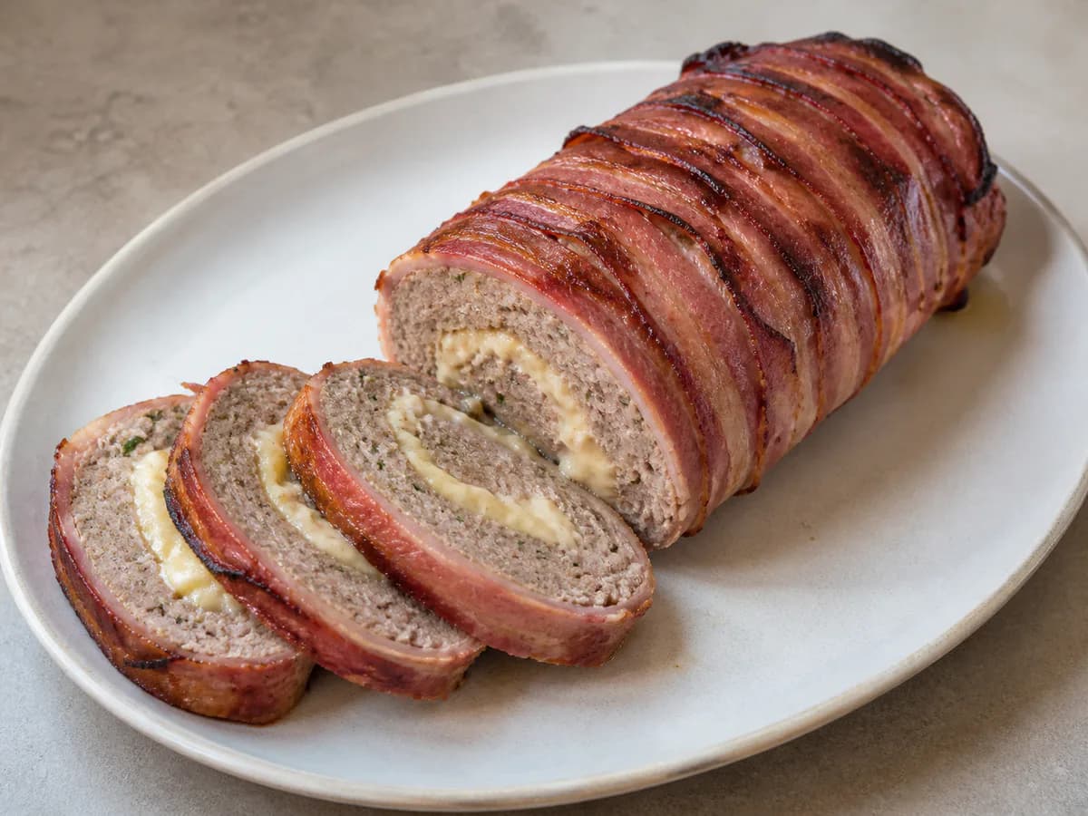 Rolo de Bacon e Queijo