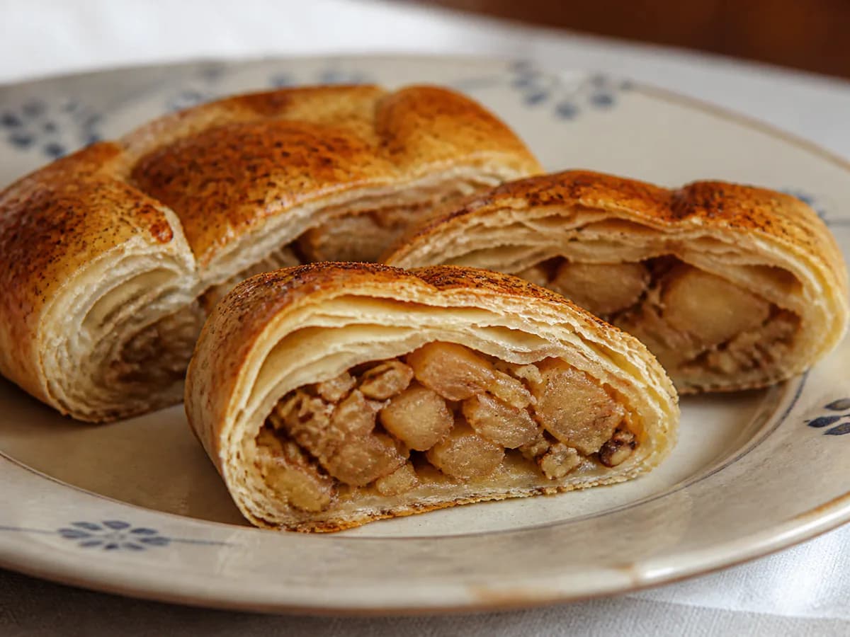Rolo Doce de Maçã e Noz