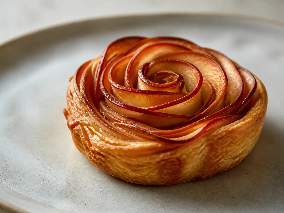Pormenor de uma porção de Rosas de Maçã Delicadas