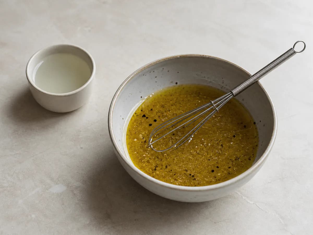 Preparação de Salada de Polvo à Portuguesa durante a confeção