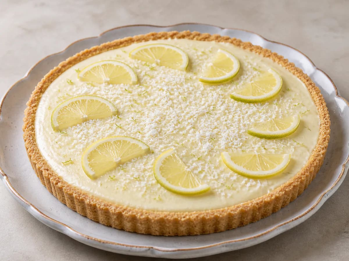 Tarte Cremosa de Coco e Limão