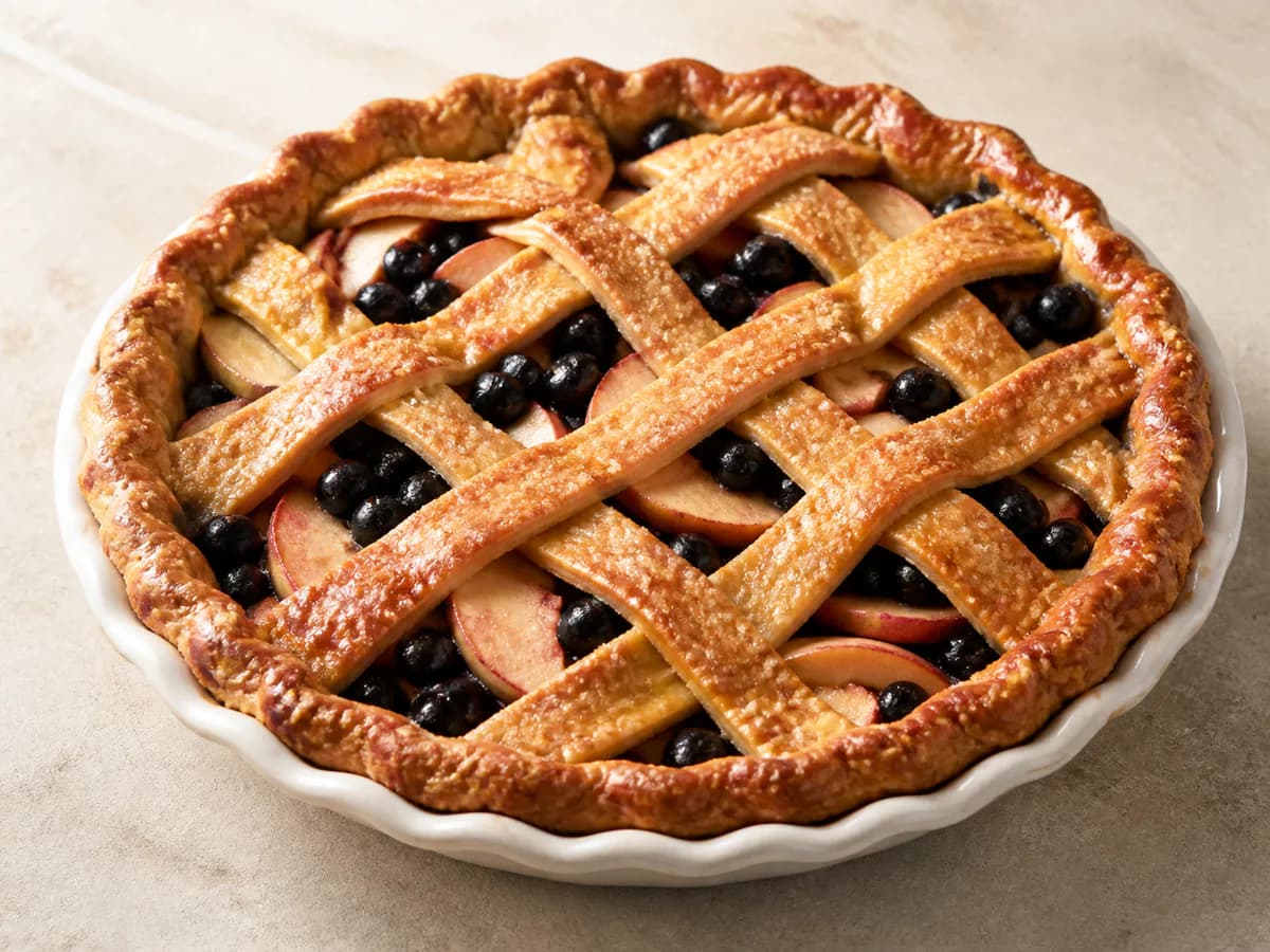 Tarte de Maçãs e Mirtilos