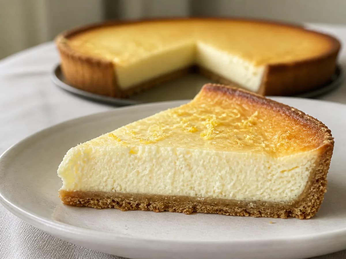 Pormenor de uma porção de Tarte Queijada de Limão Divinal