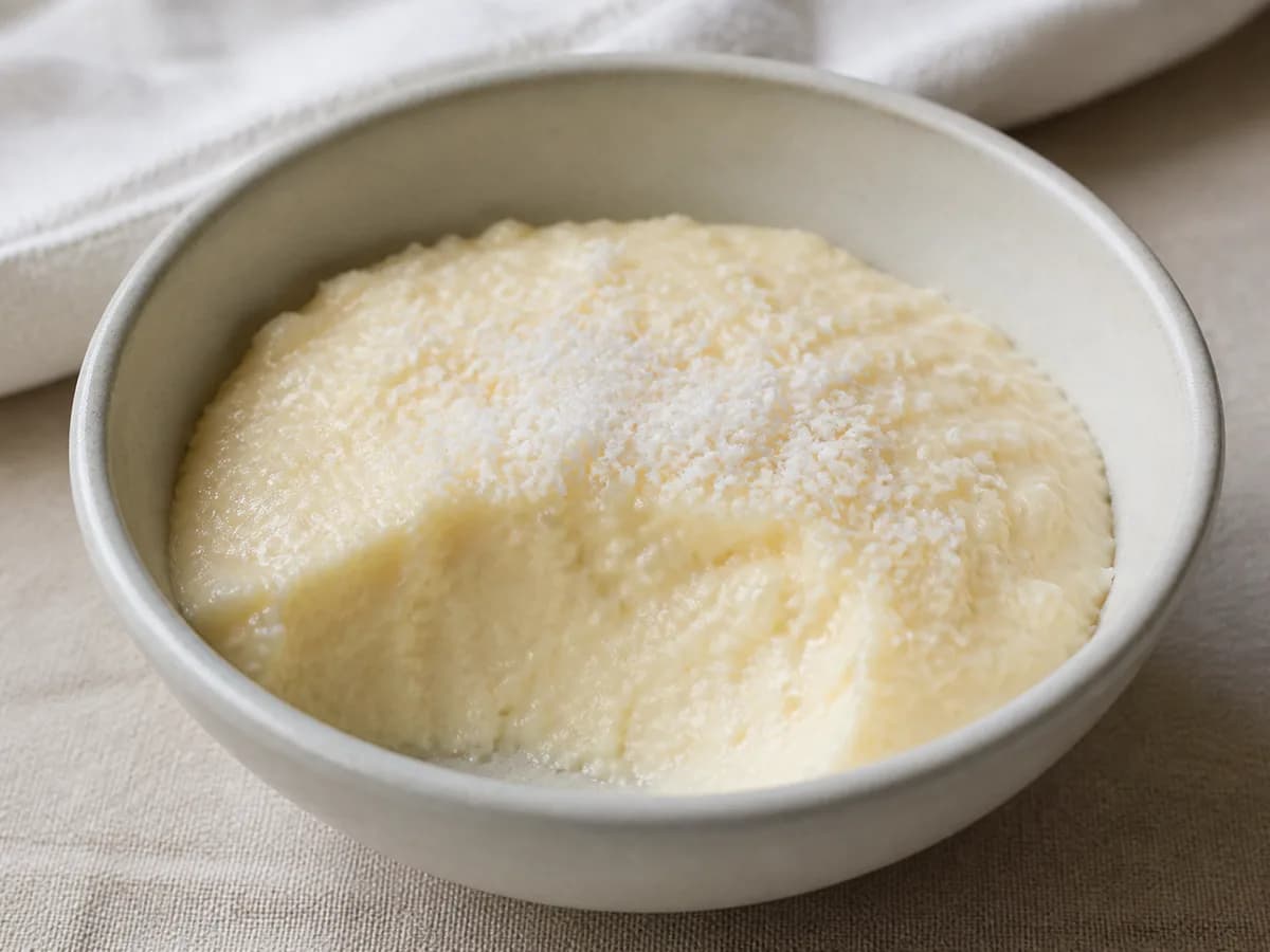 Pormenor de uma porção de Tentação de Coco Sem Farinha