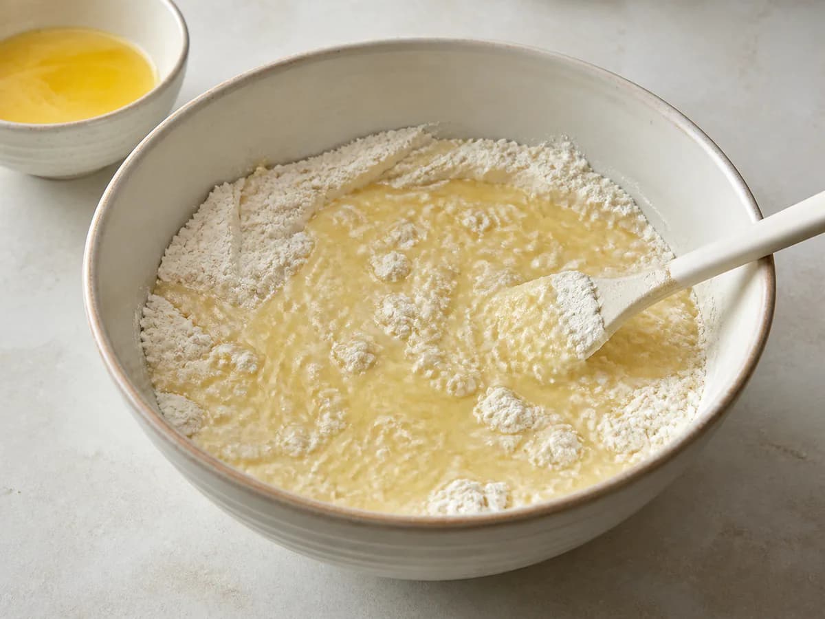 Preparação de Waffles Caseiros Fofos e Crocantes durante a confeção