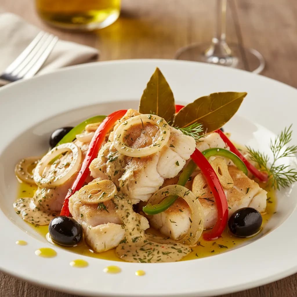 Bacalhau Lascado em Azeite com Molho Especial