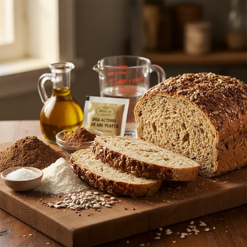 Pão Caseiro com Farinha Integral e Sementes