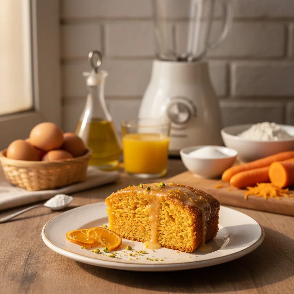 Bolo de Laranja e Cenoura no Liquidificador