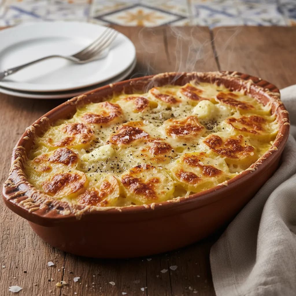 Batatas Gratinadas Cremosas à Portuguesa