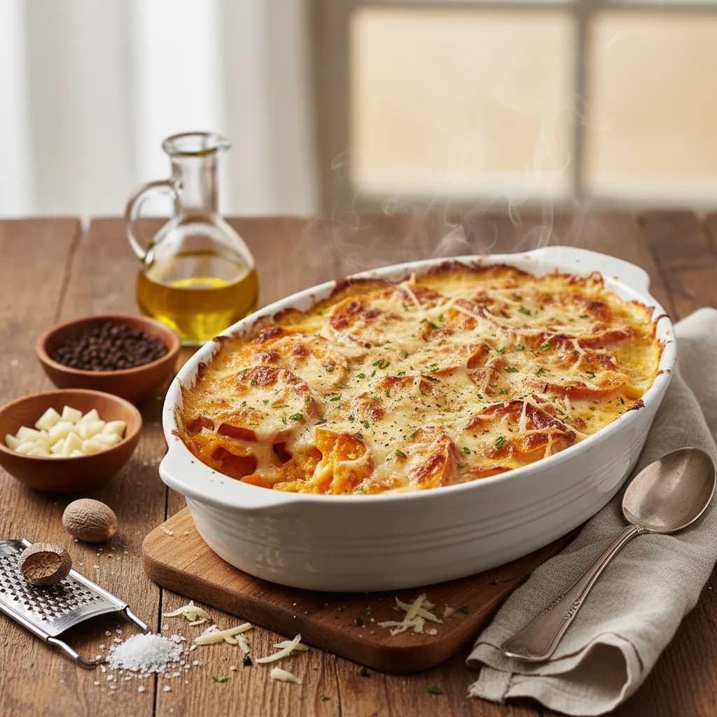 Gratinado de Batata Doce com Queijo da Ilha