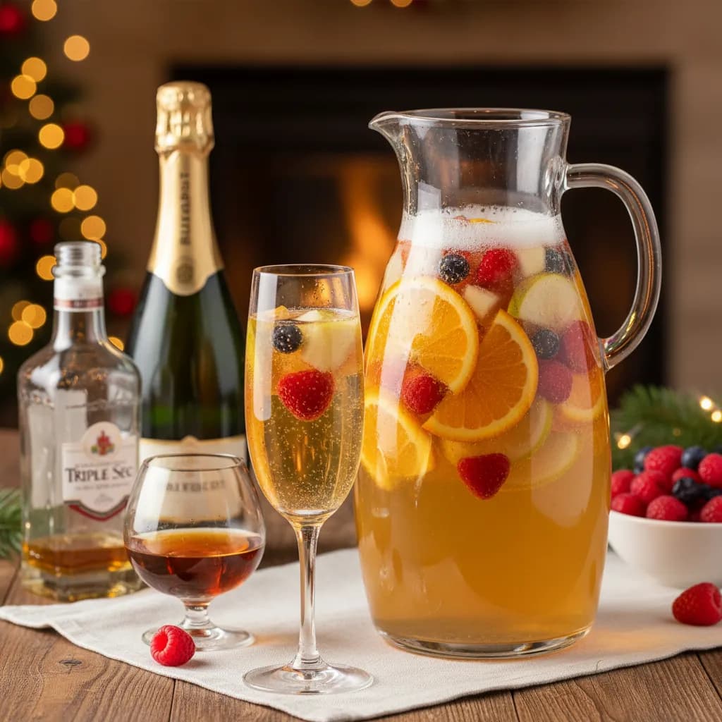 Sangria Deliciosa de Champanhe para o Natal