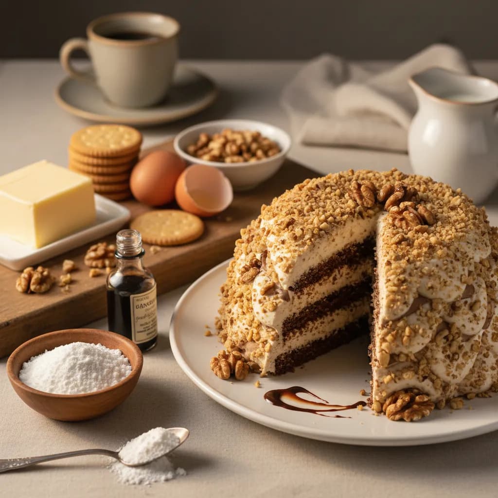 Bolo de Bolacha Fácil: Esta Sai Sempre Bem (Com Nozes)