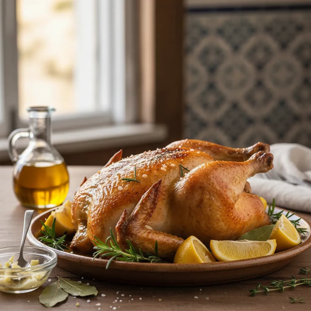 Frango Assado no Forno com Ervas Aromáticas