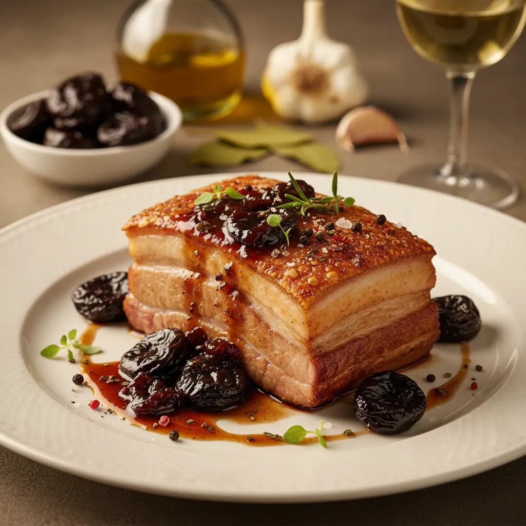 Entremeada Assada com Molho de Ameixas