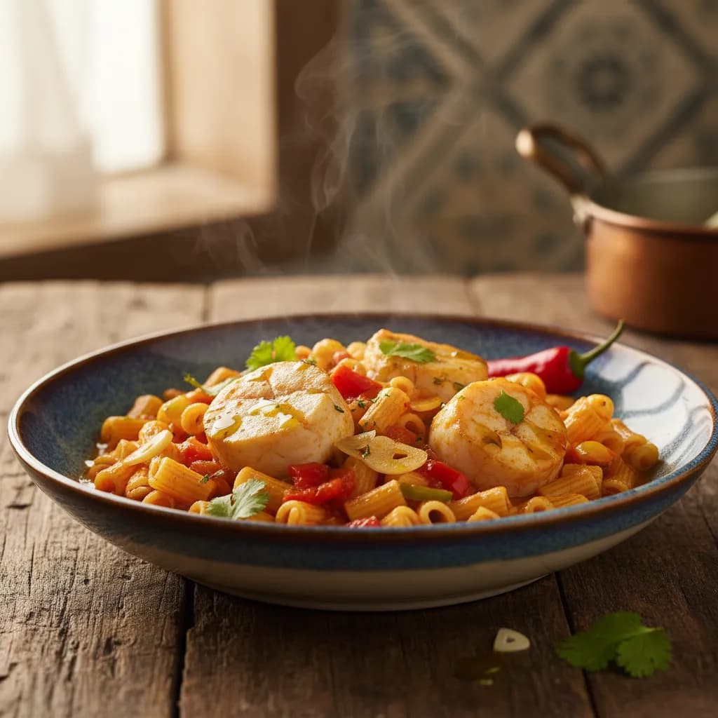 Massada de Tamboril à Portuguesa na Bimby