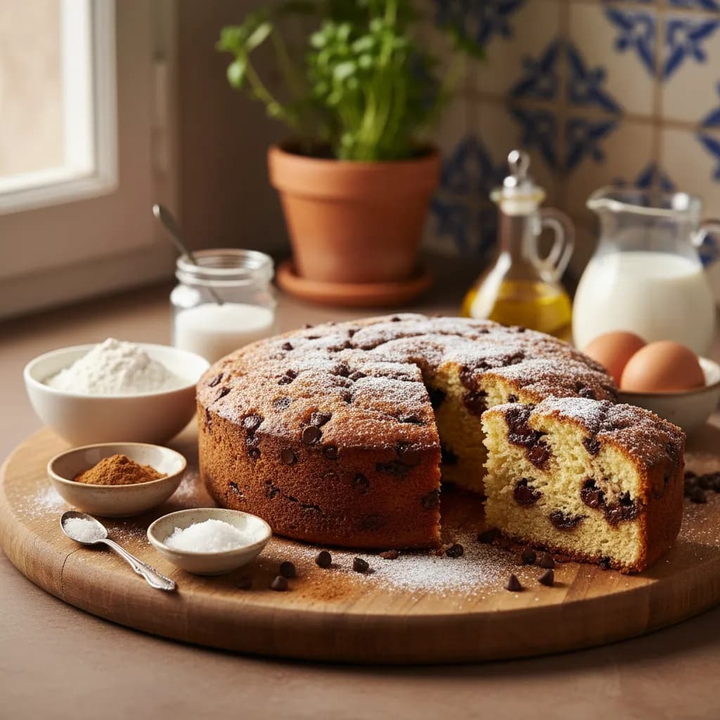 Bolo Económico de Pepitas de Chocolate e Canela