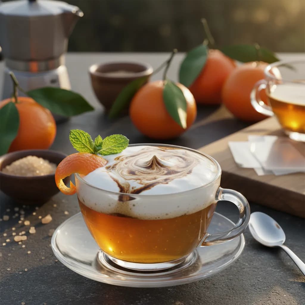 Pudim Mandarim na Chávena com Natas e Café (Sem Forno/Micro-ondas)