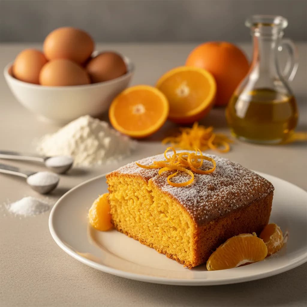 Torta de Laranja Sem Açúcar e Sem Glúten