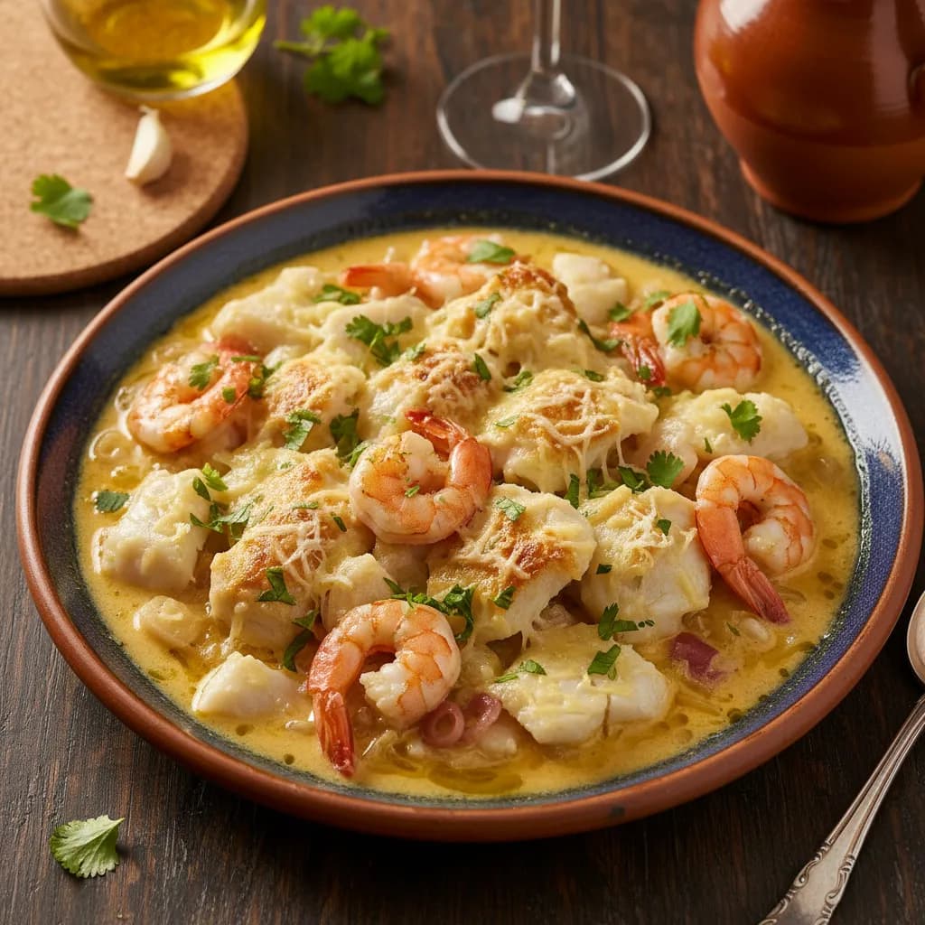 Bacalhau com Camarão de Fazer Cair o Queixo