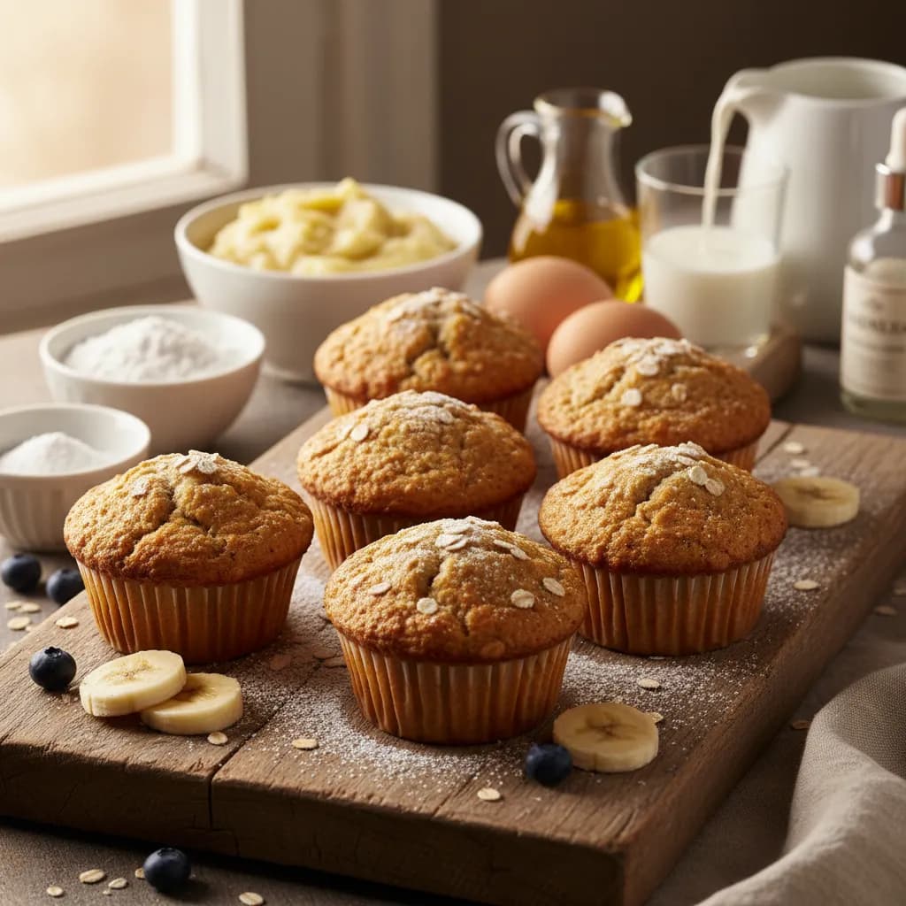 Queques de Aveia e Banana Saudáveis e Deliciosos