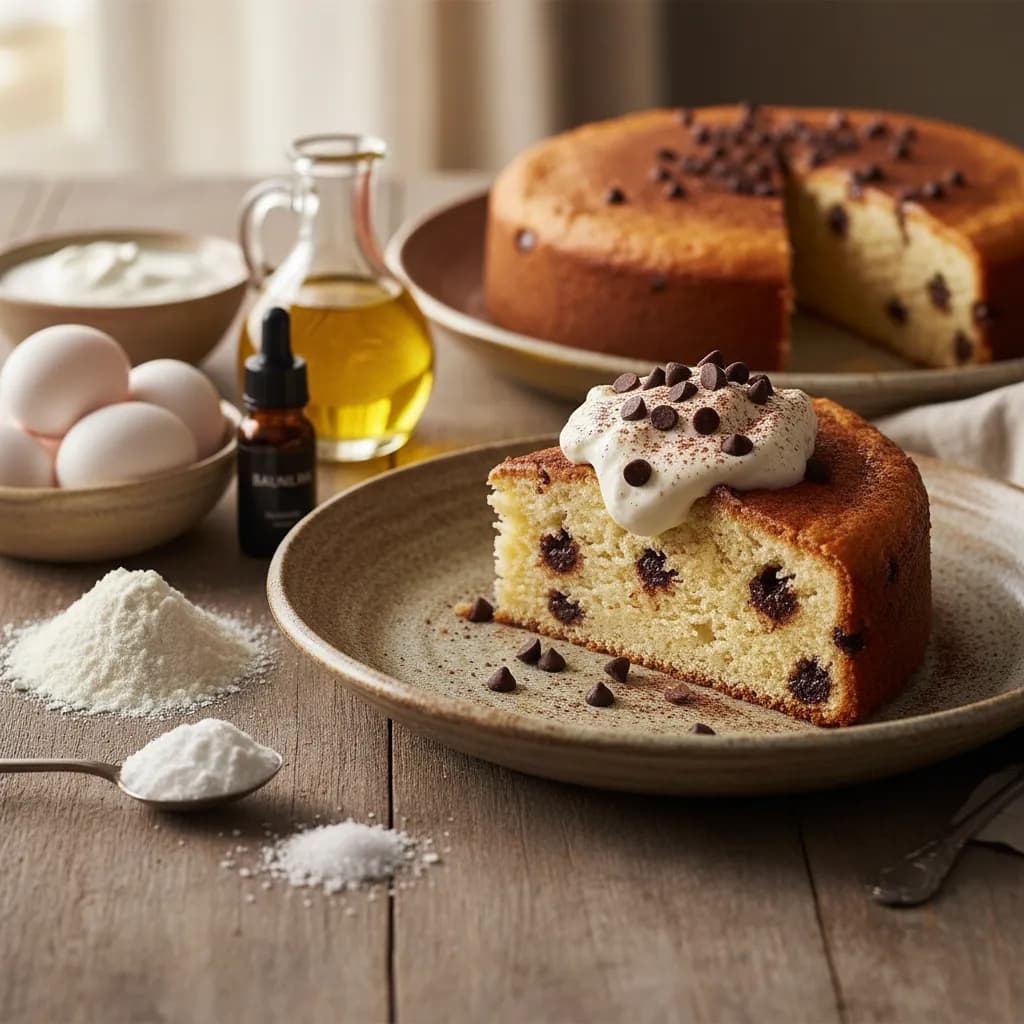 Bolo de Natas com Pepitas de Chocolate