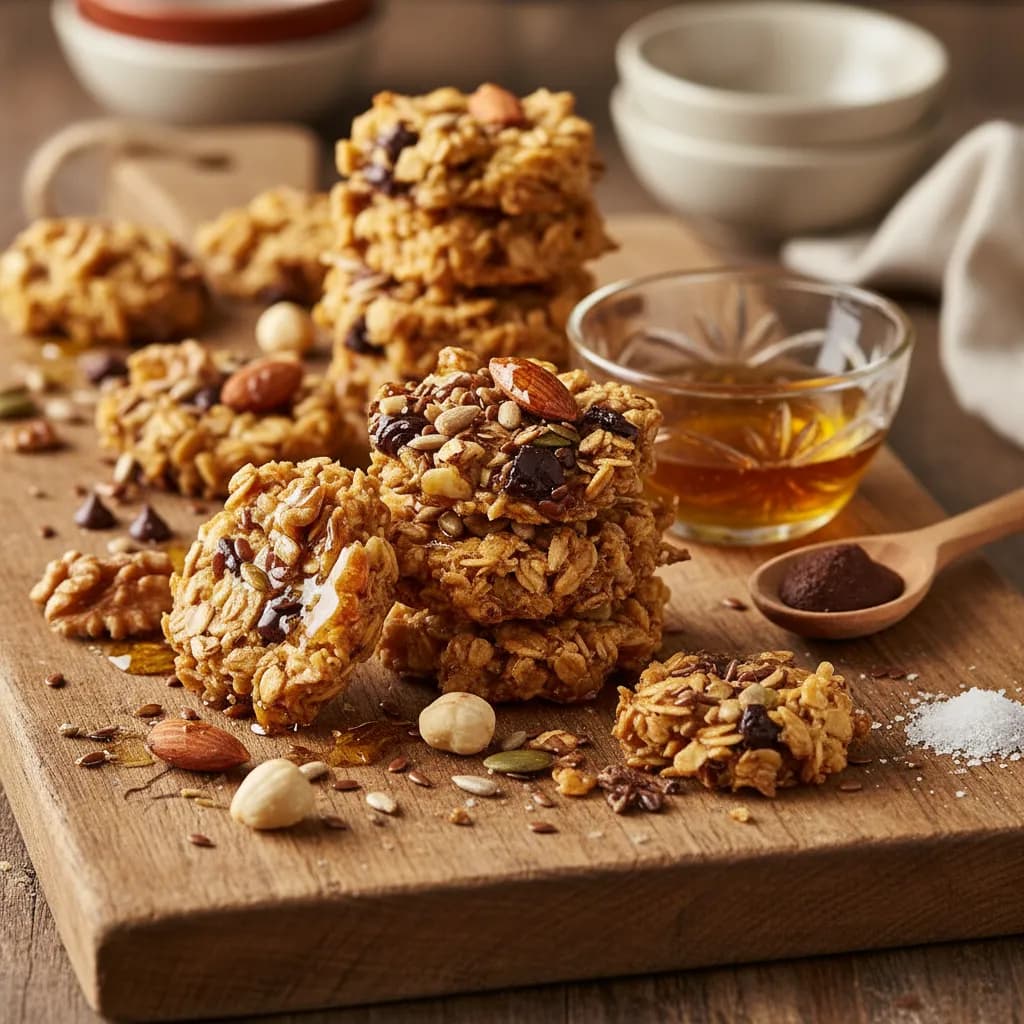 Snacks Saudáveis de Aveia e Frutos Secos