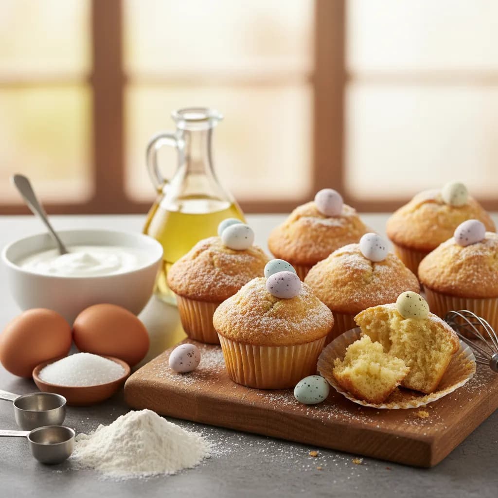 Queques de Iogurte Grego com Ovos da Páscoa